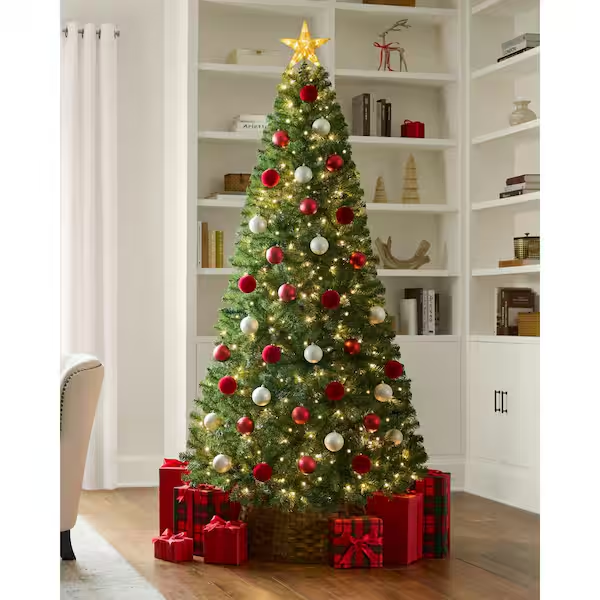 7.5-ft Pre-Lit LED Pine Christmas Tree